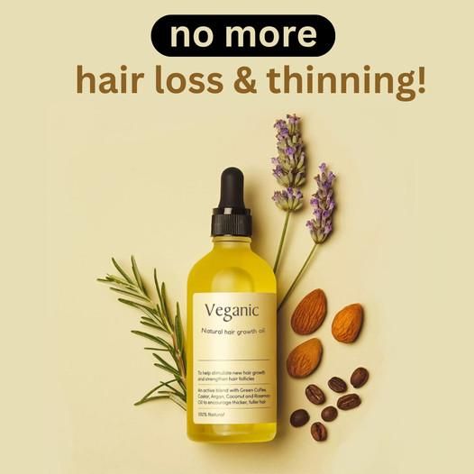 Vegan Natural Hair Growth Oil (Pack of 2)